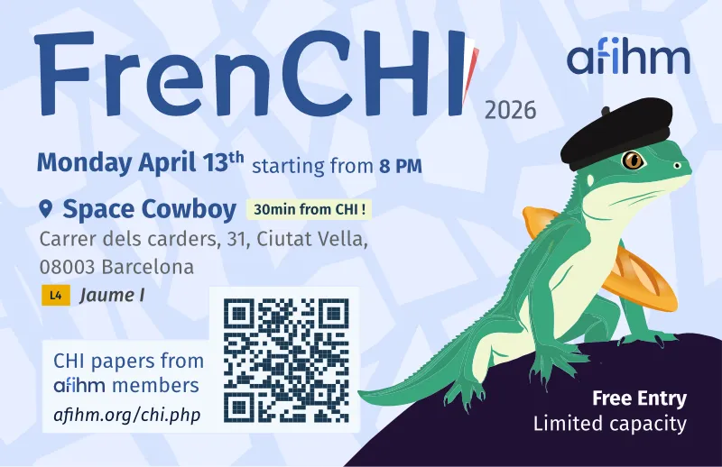 Affiche de la soirée FrenCHI 2026, Barcelone, 13 avril