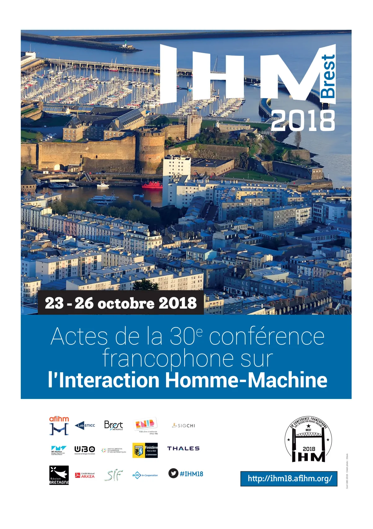 Couverture des actes d’IHM 2018, Brest, 23-26 octobre 2018