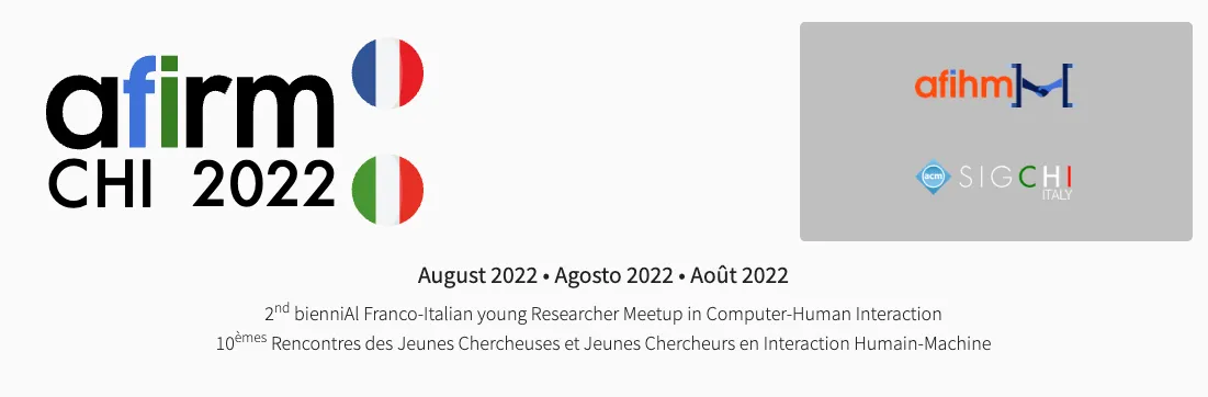 Bannière des RJC IHM 2022, Padova, 22-26 août